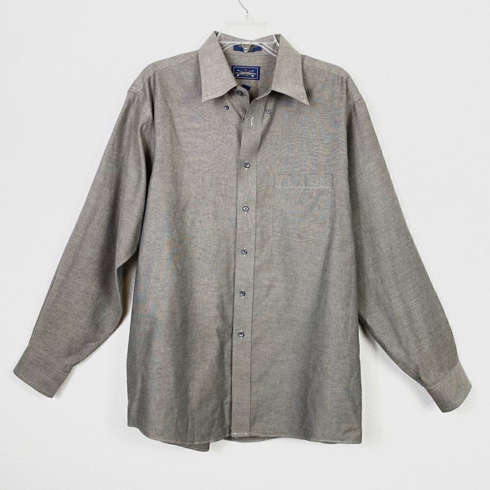 Arrow Grey Long Sleeve Button Down Dress Shirt